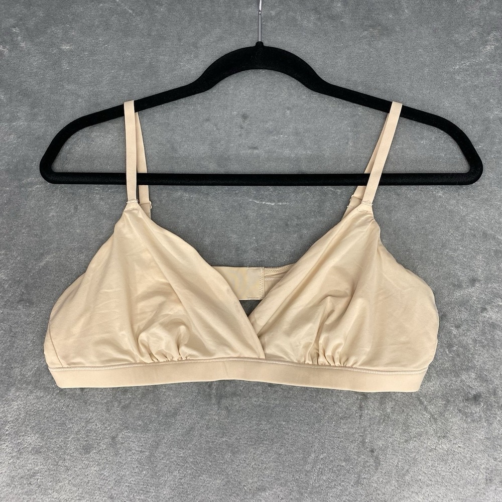 Skims Bra Womens Sz XL Nude Fits Everybody Crossover Bralette Unpadded Wireless‎